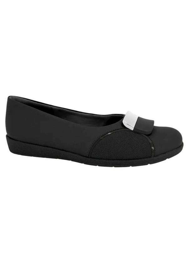 Sapatilha Usaflex Couro Feminina Preto
