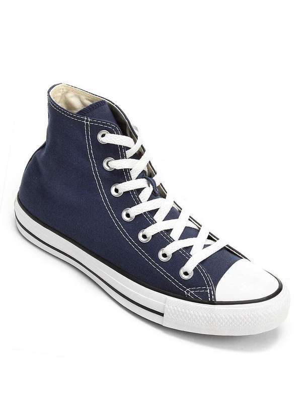Vista 2 Tênis Converse All Star Chuck Taylor Hi Unissex Azul Converse
