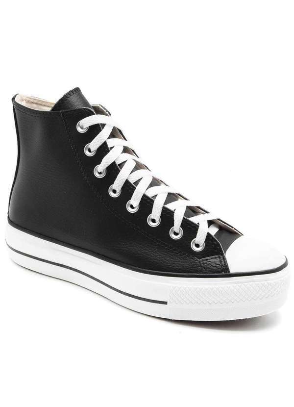 Vista 2 Tênis Converse All Star Chuck Taylor Hi Unissex Preto Converse