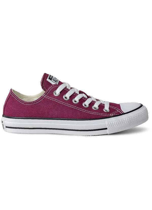 Vista 2 Tênis Converse All Star Chuck Taylor Ox Unissex Vermelho Converse
