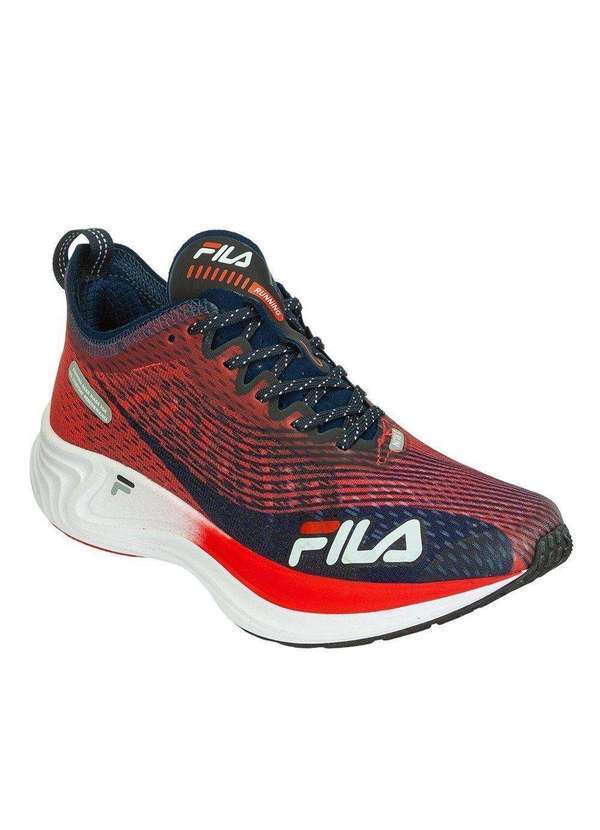 Vista 2 Tênis Fila Racer Carbon Tri Feminino Azul Fila
