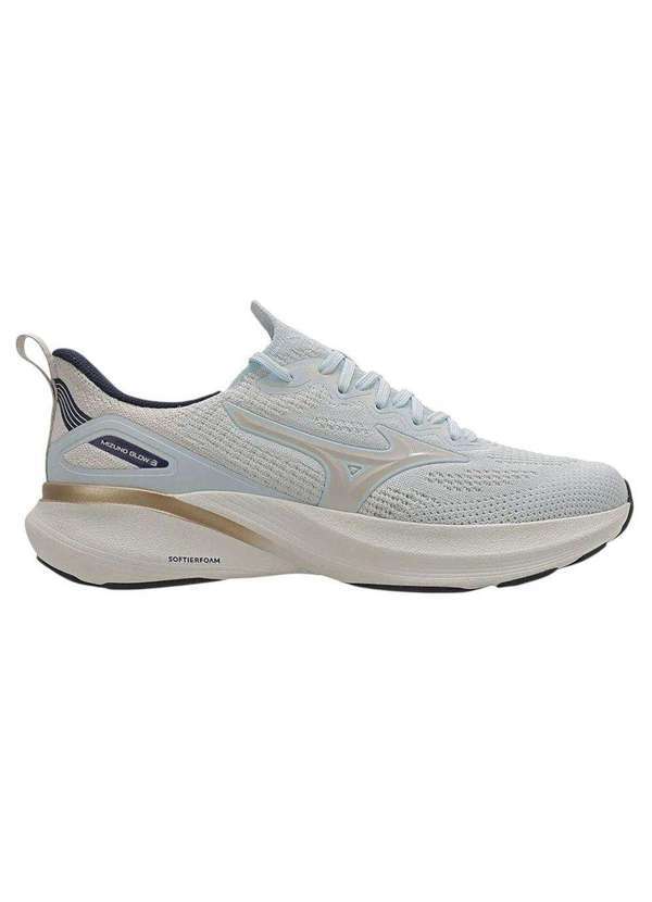 Vista 2 Tênis Mizuno Glow 3 Feminino Azul Mizuno