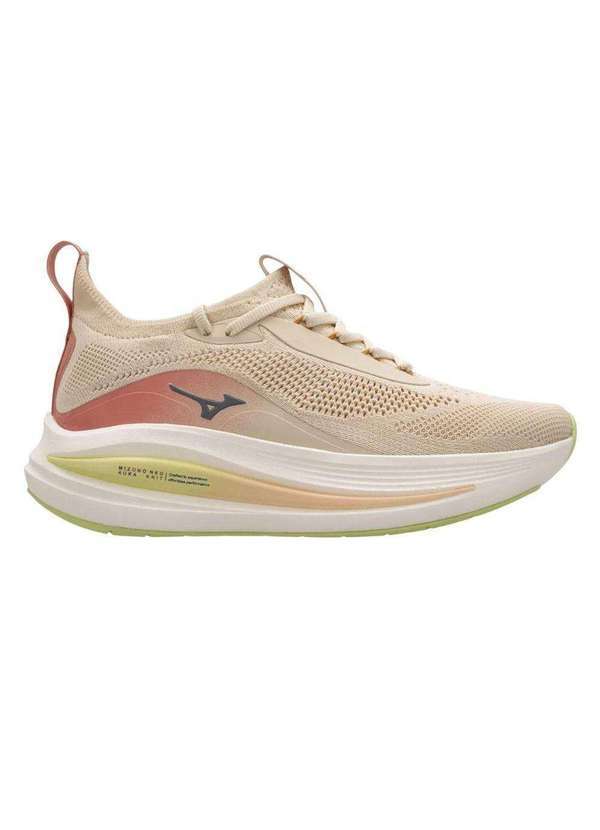 Vista 2 Tênis Mizuno Neo Aura Knit Feminino Bege Mizuno