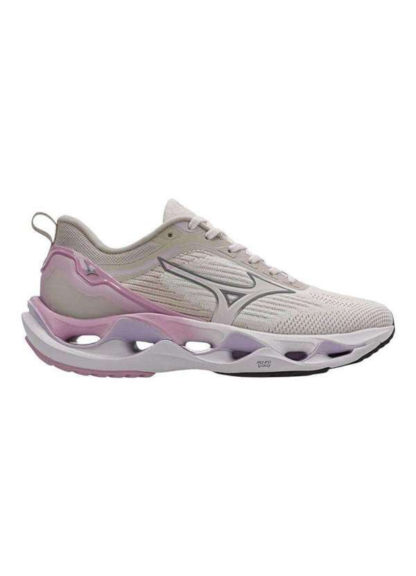 Vista 2 Tênis Mizuno Wave Stratos 3 Feminino Bege Mizuno