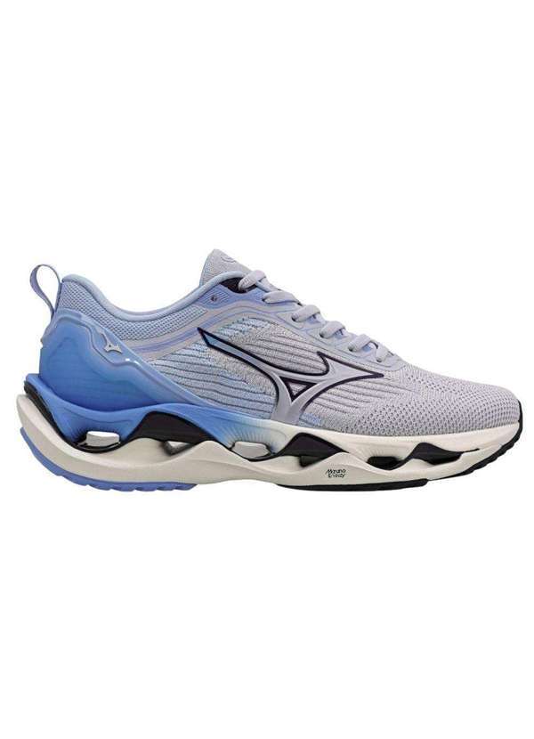 Vista 2 Tênis Mizuno Wave Stratos 3 Feminino Azul Mizuno