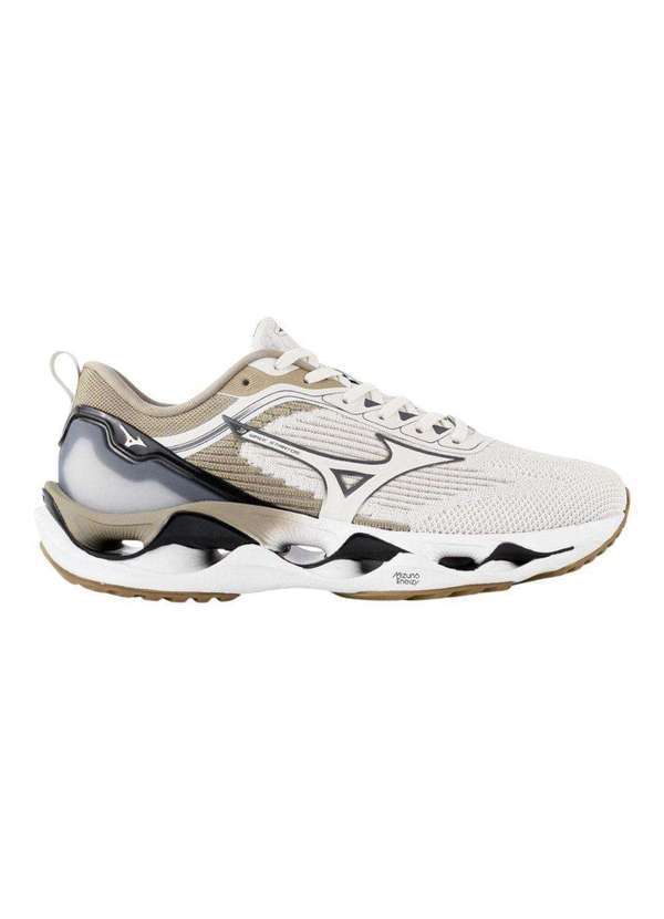 Vista 2 Tênis Mizuno Wave Stratos 3 Unissex Bege Mizuno