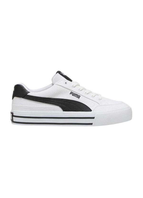 Vista 2 Tênis Puma Court Classic Vulc Fs Feminino Branco Puma