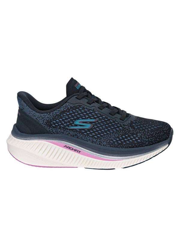Vista 2 Tênis Skechers Go Walk Max Cushioning Arch Fit Feminino Azul Skechers