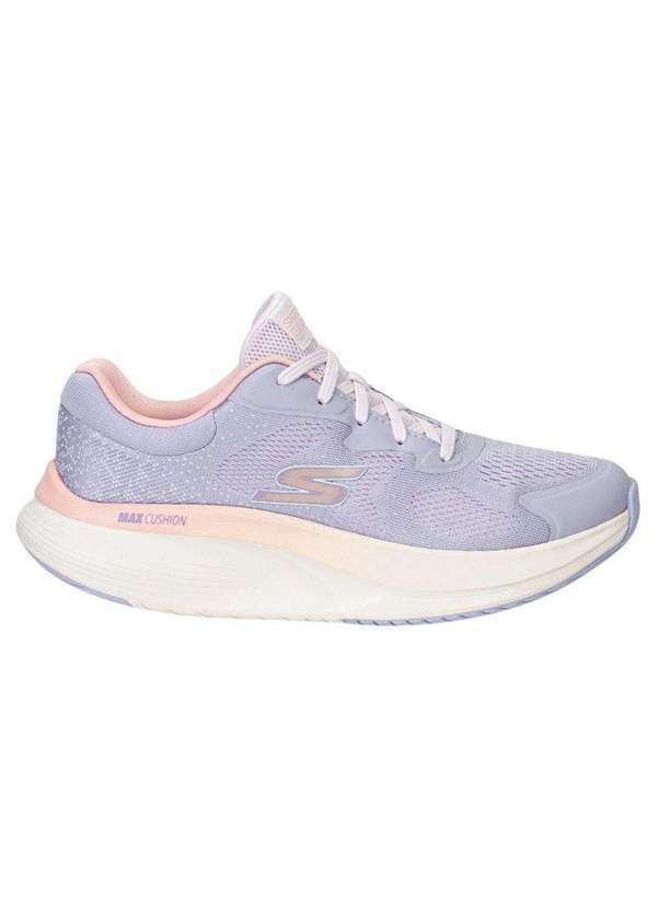 Vista 2 Tênis Skechers Go Walk Max Walker Vea Feminino Roxo Skechers