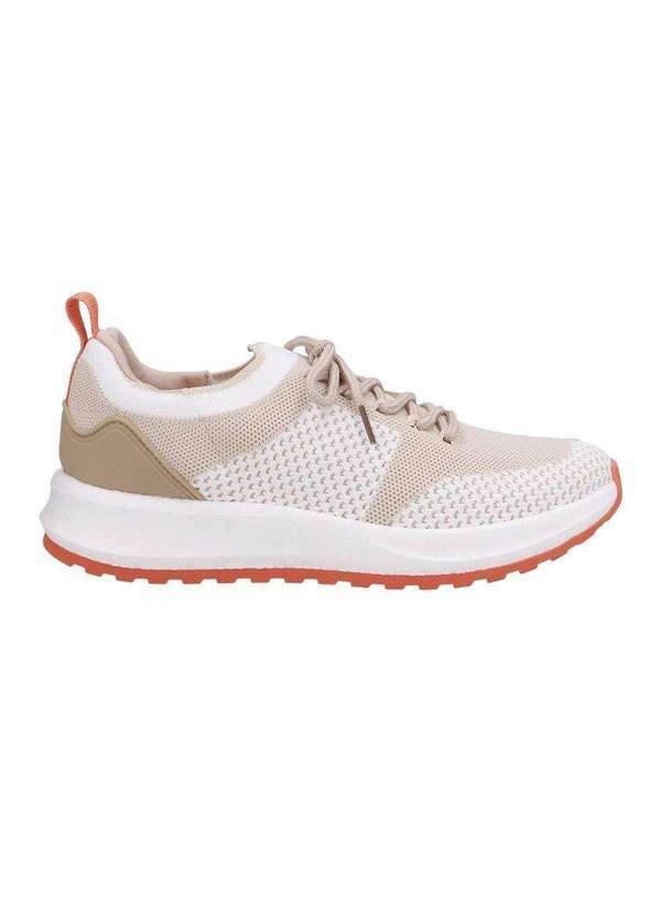 Vista 2 Tênis Usaflex Poofy Tricot Feminino Bege Usaflex