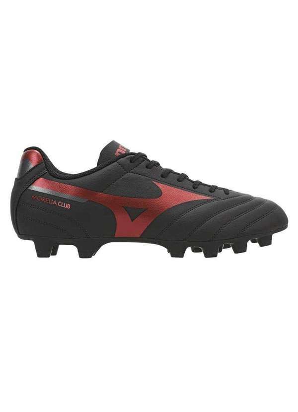 Vista 2 Chuteira Campo Mizuno Morelia Club Md Preto Mizuno