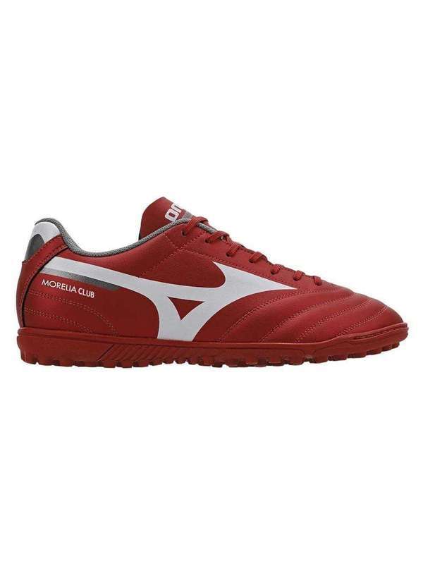 Vista 2 Chuteira Society Mizuno Morelia Club as Vermelho Mizuno