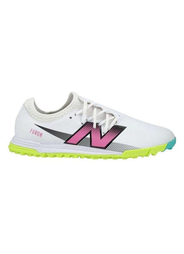 Vista 2 Chuteira Society New Balance Furon Dispatch Tf V7 Branco
