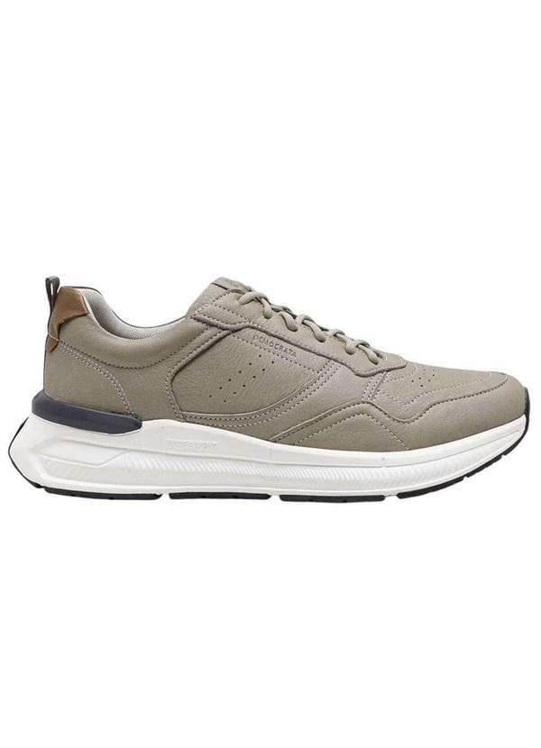 Vista 2 Tênis Democrata Denim Brad Ultra Light Masculino Bege DEMOCRATA