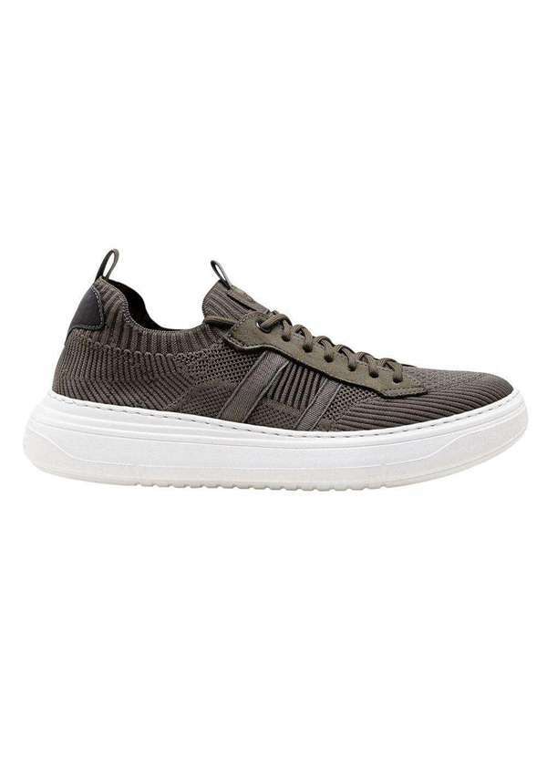 Vista 2 Tênis Democrata Joe Ultra Light Knit Masculino Cinza DEMOCRATA