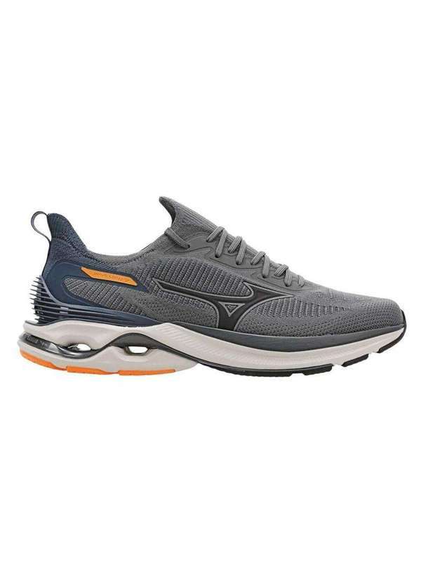 Vista 2 Tênis Mizuno Wave Mirai 7 Masculino Cinza Mizuno