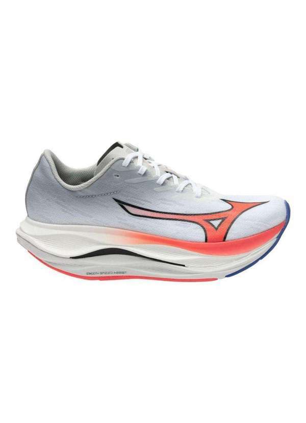 Vista 2 Tênis Mizuno Wave Rebellion Flash 3 Masculino Branco Mizuno