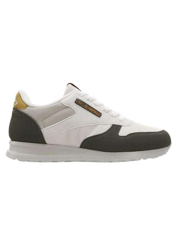 Vista 2 Tênis Olympikus Jogging 101 Se Masculino Bege OLYMPIKUS