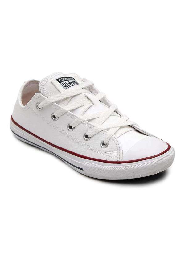 Vista 2 Tênis Converse All Star Chuck Taylor Ox Kids Branco Converse