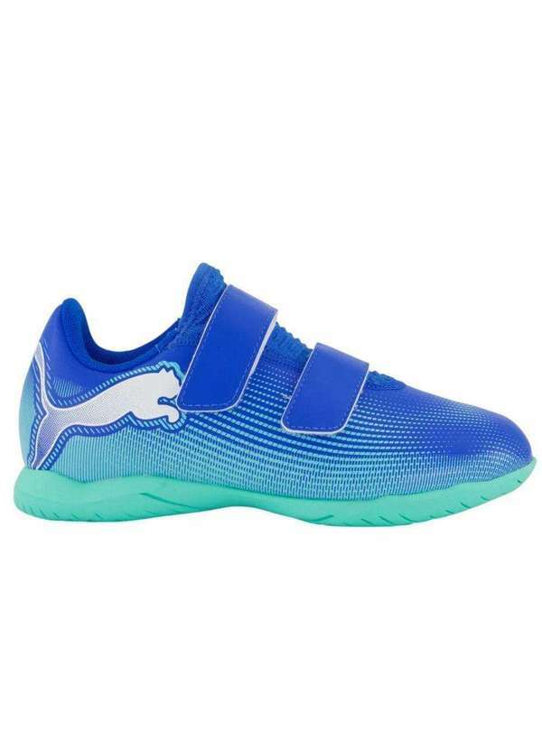 Vista 2 Chuteira Futsal Puma Future 7 Play It V Ps Infantil Azul Puma