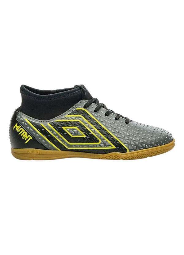 Vista 2 Chuteira Futsal Umbro Mutant Infantil Cinza Umbro