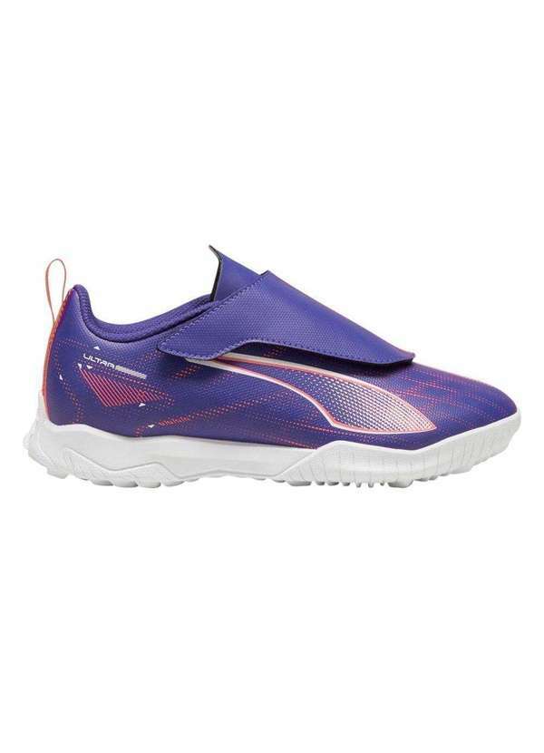Vista 2 Chuteira Society Puma Ultra 5 Play V Tt Infantil Roxo Puma