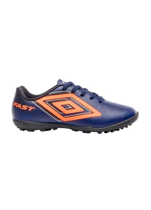 Vista 2 Chuteira Society Umbro Fast Ii Infantil Azul Umbro