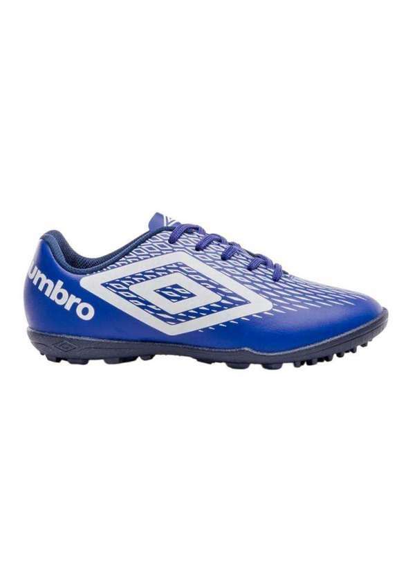 Vista 2 Chuteira Society Umbro X-Diamond Infantil Azul Umbro