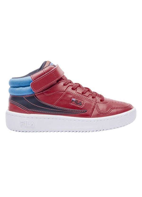 Vista 2 Tênis Fila Acd Classic Mid Infantil Vermelho Fila
