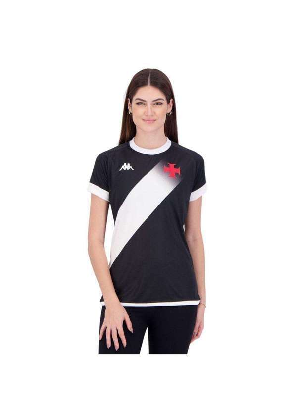 Vista 2 Camisa Kappa Vasco Supporter Graphik Feminina Preto Kappa