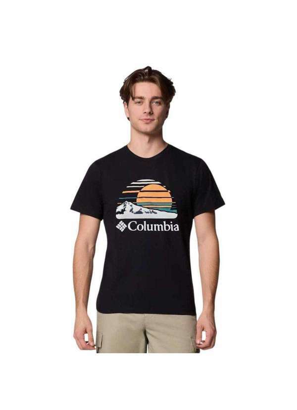 Vista 2 Camiseta Columbia Peaceful Perspective Masculino Preto Columbia