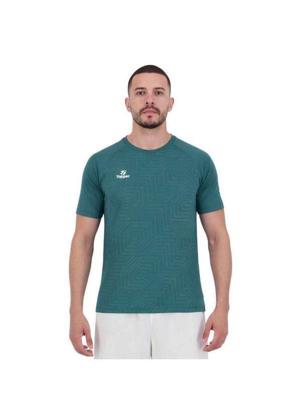 Vista 2 Camiseta Topper Deep V Masculina Verde Topper