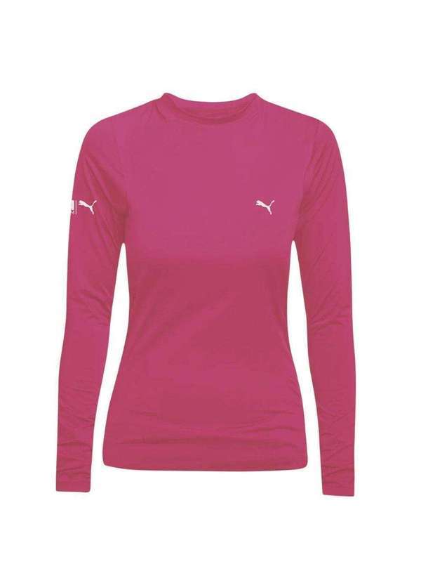 Vista 2 Camisa Térmica Puma Uv50 Manga Longa Feminina Rosa Puma