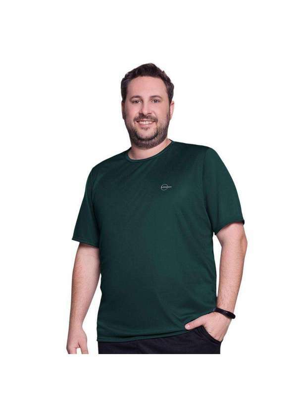 Vista 2 Camiseta Selene Dry Fit Plus Size Masculina Verde SELENE