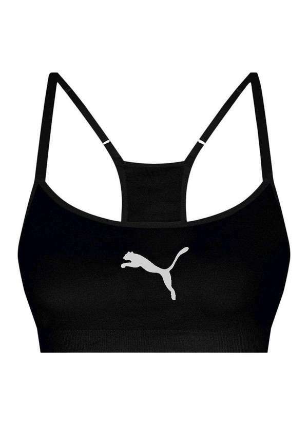 Vista 2 Top Puma com Bojo Regulador sem Costura Feminino Preto Puma