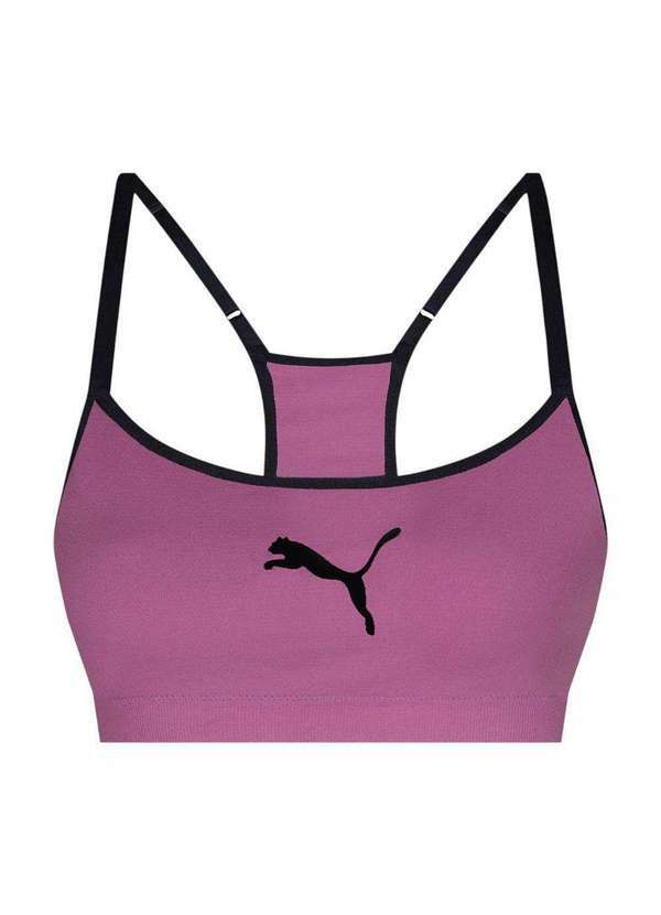 Vista 2 Top Puma com Bojo Regulador sem Costura Feminino Rosa Puma