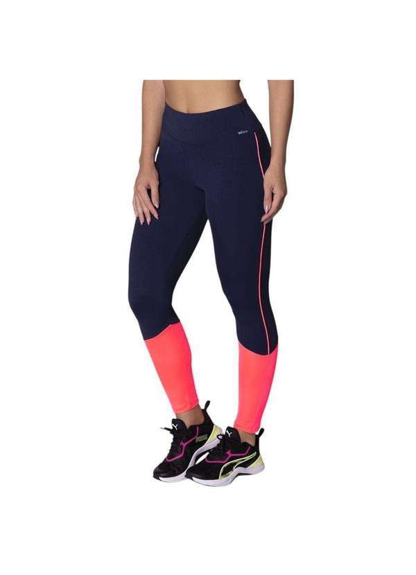 Vista 2 Calça Legging Selene com Recorte Feminina Azul SELENE