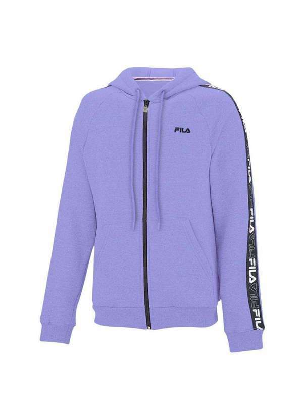 Vista 2 Jaqueta Fila Basic Tape Ouline Plus Size Feminina Roxo Fila