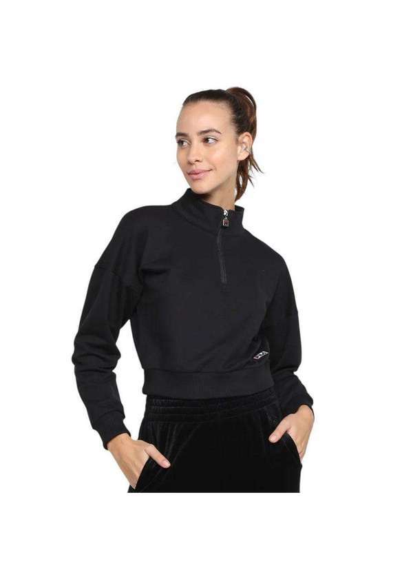 Vista 2 Moletom Fila Basic Classic Plus Size Feminino Preto Fila
