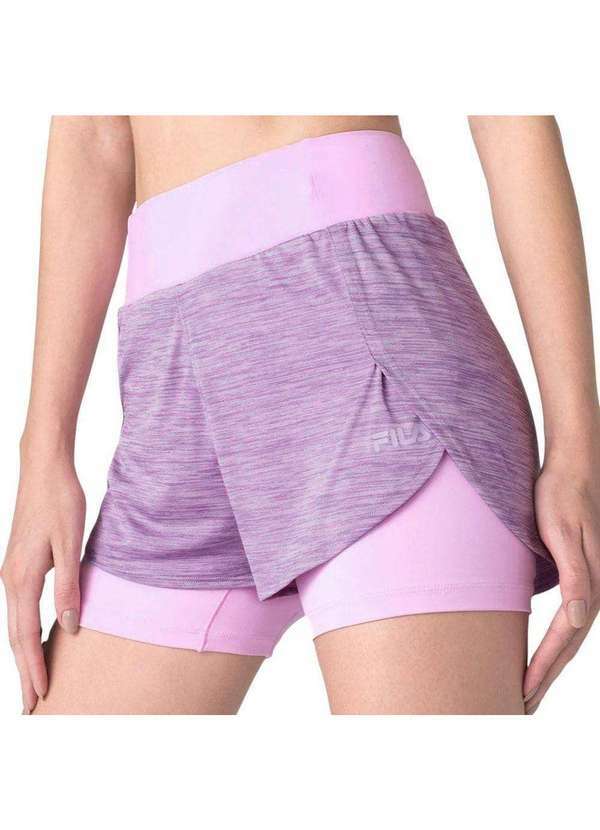 Vista 2 Short Fila Basic Train Double Feminino Rosa Fila