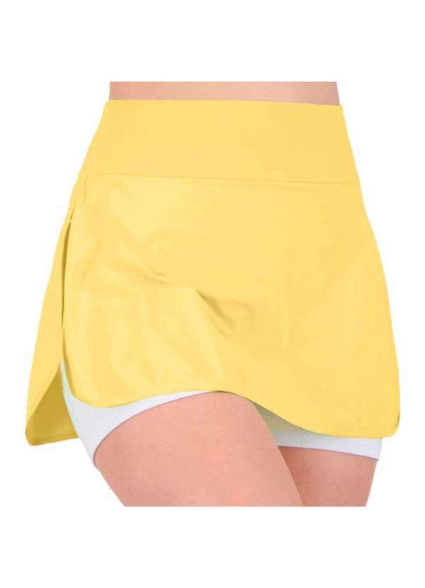 Vista 2 Short Saia Selene Fitness Feminino Amarelo SELENE