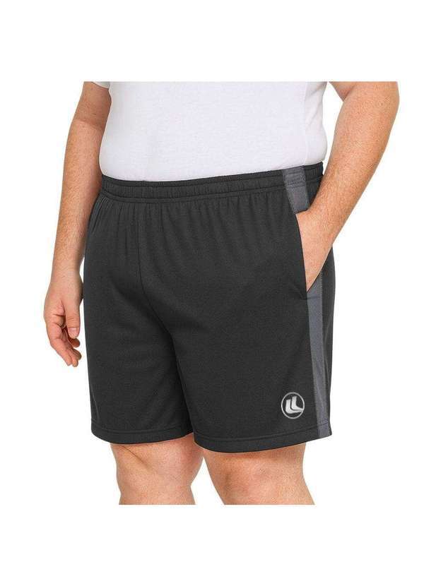 Vista 2 Bermuda Esporte Legal Line Plus Size Masculina Preto Esporte Legal
