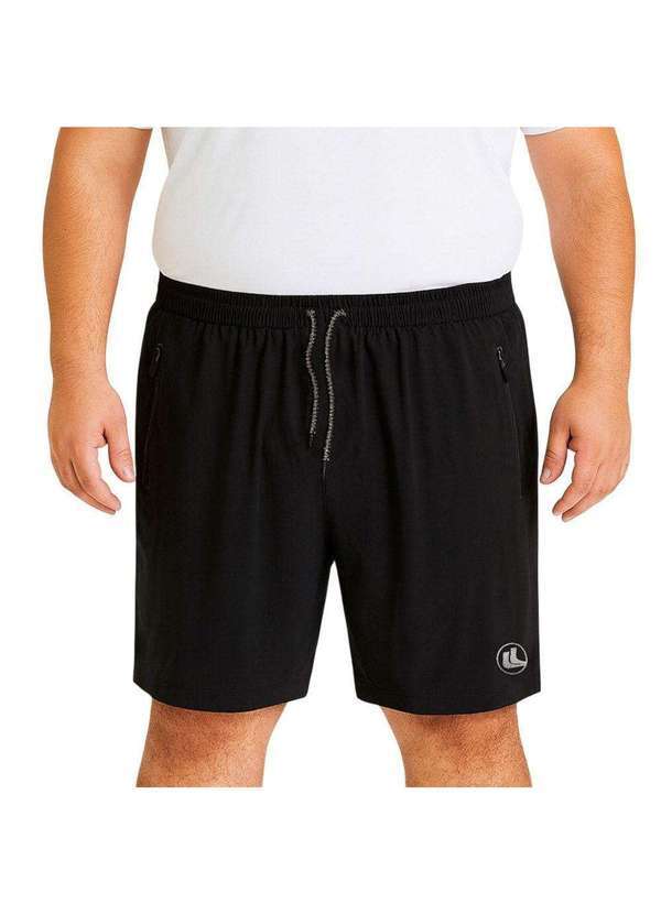 Vista 2 Bermuda Esporte Legal Plus Size Masculina Preto Esporte Legal