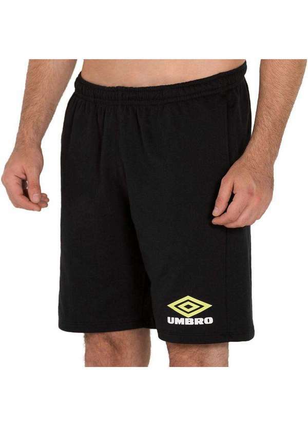 Vista 2 Bermuda Umbro Diamond Duo Masculina Preto Umbro