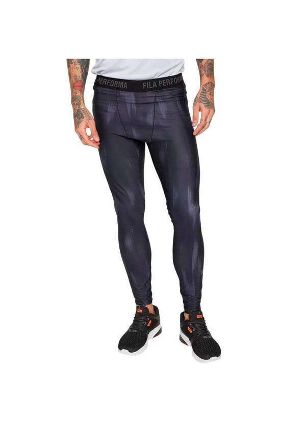 Vista 2 Calça Legging Fila Compress Skin Masculina Preto Fila