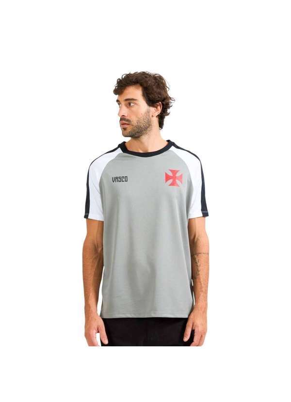 Vista 2 Camisa Braziline Vasco Fibra Masculina Cinza braziline