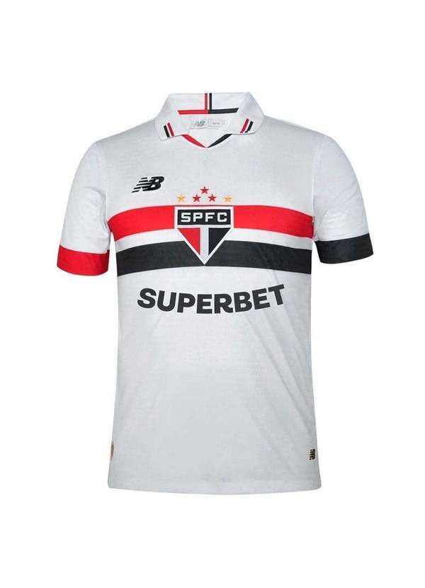 Vista 2 Camisa New Balance São Paulo I Torcedor 2024/25 Masculina Branco New Balance