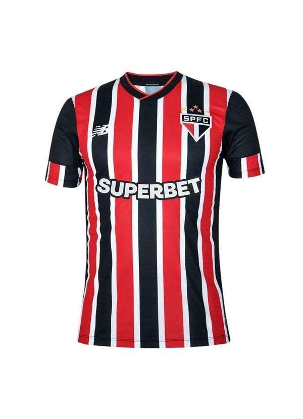 Vista 2 Camisa New Balance São Paulo Ii Torcedor 2024/25 Masculina Vermelho New Balance