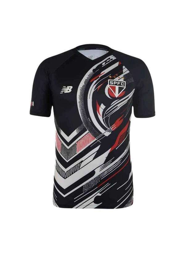 Vista 2 Camisa New Balance São Paulo Pré Jogo 2025/26 Masculina Preto New Balance