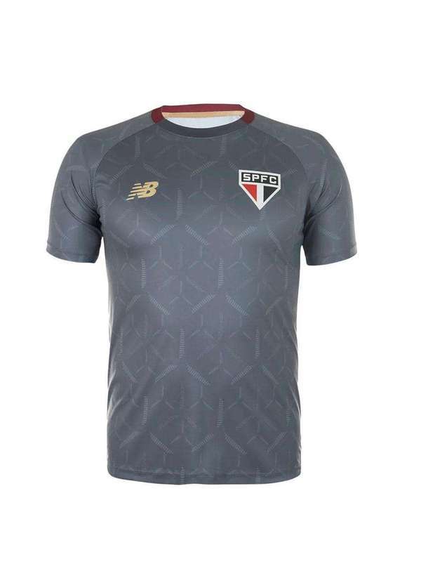Vista 2 Camisa New Balance São Paulo Treino 2025/26 Masculina Cinza New Balance
